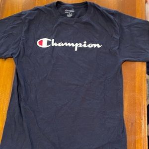 Navy blue champion t shirt size mens medium